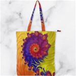 Fractal Spiral Bright Colors Double Zip Up Tote Bag