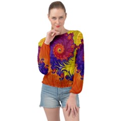 Banded Bottom Chiffon Top 