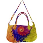 Fractal Spiral Bright Colors Removal Strap Handbag