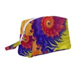 Fractal Spiral Bright Colors Wristlet Pouch Bag (Medium)