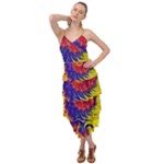 Fractal Spiral Bright Colors Layered Bottom Dress