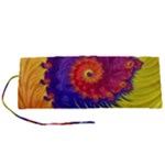 Fractal Spiral Bright Colors Roll Up Canvas Pencil Holder (S)