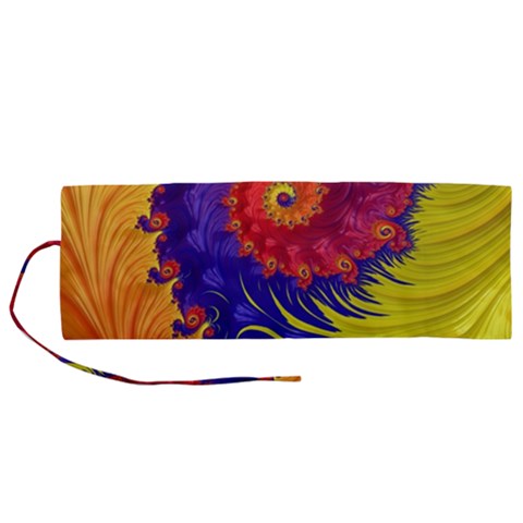 Fractal Spiral Bright Colors Roll Up Canvas Pencil Holder (M) from ArtsNow.com