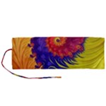 Fractal Spiral Bright Colors Roll Up Canvas Pencil Holder (M)