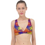 Fractal Spiral Bright Colors Classic Banded Bikini Top