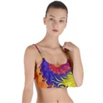 Fractal Spiral Bright Colors Layered Top Bikini Top 