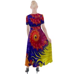 Button Up Short Sleeve Maxi Dress 
