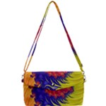 Fractal Spiral Bright Colors Removable Strap Clutch Bag