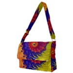 Fractal Spiral Bright Colors Full Print Messenger Bag (M)