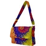 Fractal Spiral Bright Colors Full Print Messenger Bag (L)