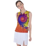 Fractal Spiral Bright Colors Women s Sleeveless Sports Top