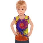 Fractal Spiral Bright Colors Kids  Sport Tank Top