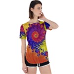 Fractal Spiral Bright Colors Perpetual Short Sleeve T-Shirt