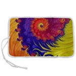 Fractal Spiral Bright Colors Pen Storage Case (M)