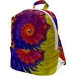 Fractal Spiral Bright Colors Zip Up Backpack