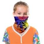 Fractal Spiral Bright Colors Face Covering Bandana (Kids)