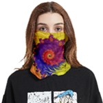 Fractal Spiral Bright Colors Face Covering Bandana (Two Sides)