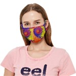 Fractal Spiral Bright Colors Crease Cloth Face Mask (Adult)