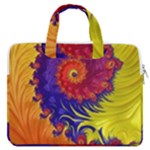 Fractal Spiral Bright Colors MacBook Pro 16  Double Pocket Laptop Bag 