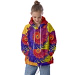 Fractal Spiral Bright Colors Kids  Oversized Hoodie