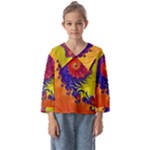 Fractal Spiral Bright Colors Kids  Sailor Shirt