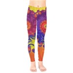 Fractal Spiral Bright Colors Kids  Classic Winter Leggings