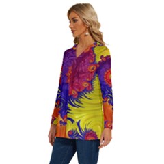 Long Sleeve Drawstring Hooded Top 
