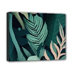 Green Nature Bohemian Painting Leaves Foliage Canvas 10  x 8  (Stretched)