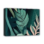 Green Nature Bohemian Painting Leaves Foliage Deluxe Canvas 16  x 12  (Stretched) 