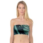 Green Nature Bohemian Painting Leaves Foliage Bandeau Top