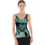 Green Nature Bohemian Painting Leaves Foliage Tank Top