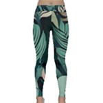 Green Nature Bohemian Painting Leaves Foliage Classic Yoga Leggings