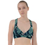 Green Nature Bohemian Painting Leaves Foliage Sweetheart Sports Bra