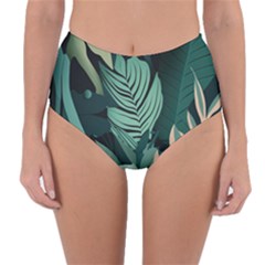 Reversible High-Waist Bikini Bottoms 