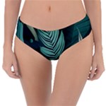 Green Nature Bohemian Painting Leaves Foliage Reversible Classic Bikini Bottoms