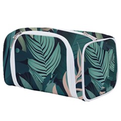 Green Nature Bohemian Painting Leaves Foliage Toiletries Pouch from ArtsNow.com