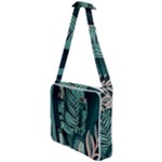 Green Nature Bohemian Painting Leaves Foliage Cross Body Office Bag