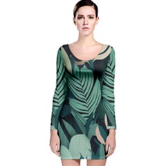 Long Sleeve Velvet Bodycon Dress 
