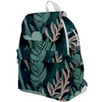 Green Nature Bohemian Painting Leaves Foliage Top Flap Backpack