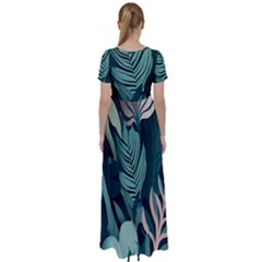 High Waist Short Sleeve Maxi Dress 