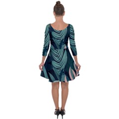 Quarter Sleeve Skater Dress 