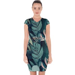 Capsleeve Drawstring Dress  