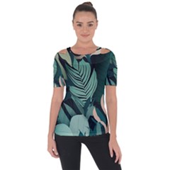 Shoulder Cut Out Short Sleeve Top 