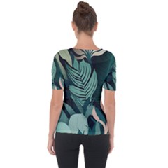 Shoulder Cut Out Short Sleeve Top 