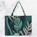 Green Nature Bohemian Painting Leaves Foliage Medium Tote Bag