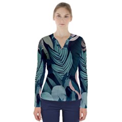 V-Neck Long Sleeve Top 