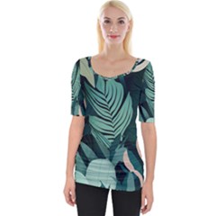 Wide Neckline T-Shirt 