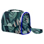 Green Nature Bohemian Painting Leaves Foliage Satchel Shoulder Bag