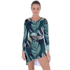 Asymmetric Cut-Out Shift Dress 