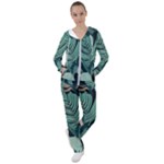 Green Nature Bohemian Painting Leaves Foliage Women s Tracksuit